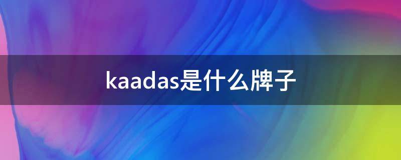 kaadas是什么牌子 kaadas是什么牌子的锁