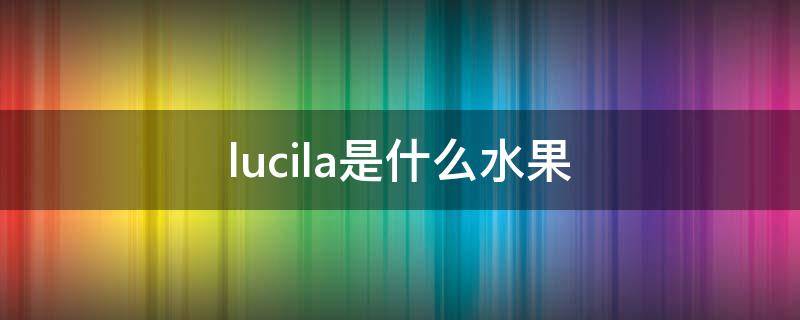 lucila是什么水果 带lu的水果