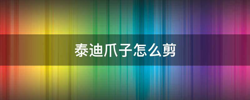 泰迪爪子怎么剪 泰迪爪子怎么剪才不会抓伤人