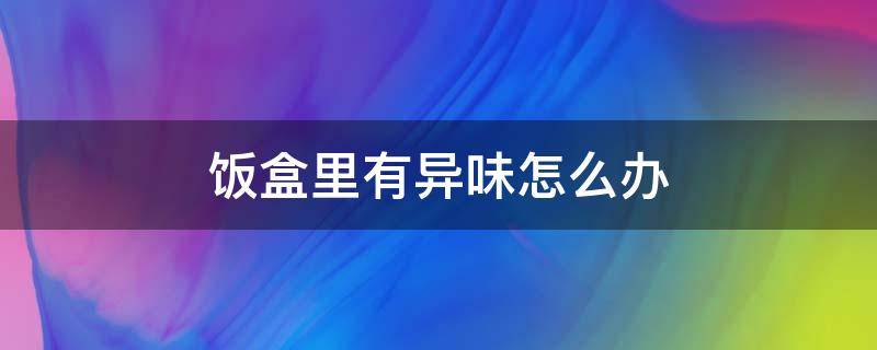 饭盒里有异味怎么办（饭盒有股怪味怎么都洗不掉）