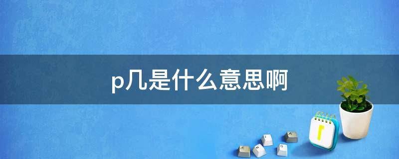 p几是什么意思啊 P几是什么意思