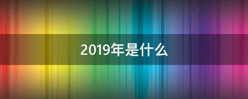 2019年是什么 2019年是什么命