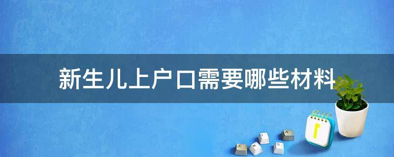 新生儿上户口需要哪些材料（2022年新生儿上户口需要哪些材料）