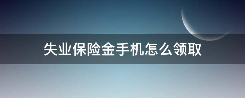 失业保险金手机怎么领取（社保失业金手机怎么领取）