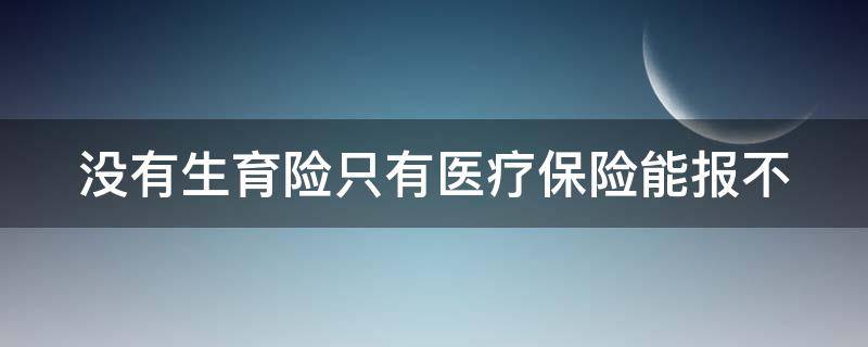 没有生育险只有医疗保险能报不 没有生育险只有医疗保险能报多少