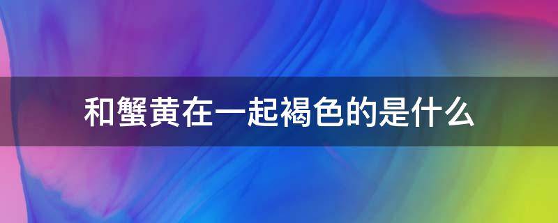 和蟹黄在一起褐色的是什么 蟹黄的颜色为什么是棕色的