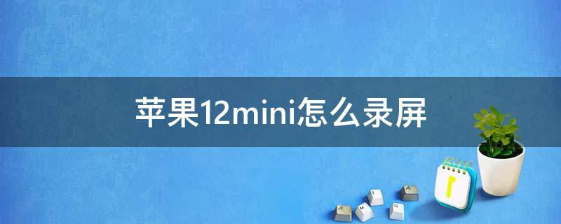 苹果12mini怎么录屏（苹果12mini怎么录屏有声音）