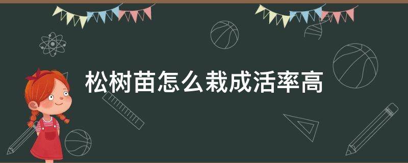 松树苗怎么栽成活率高 松树苗怎样移栽成活率高