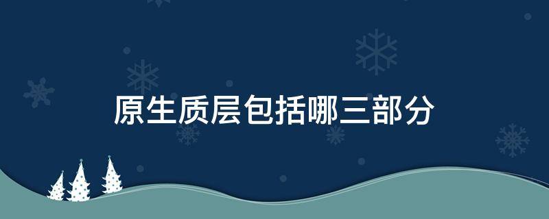 原生质层包括哪三部分（原生质层是哪一部分）