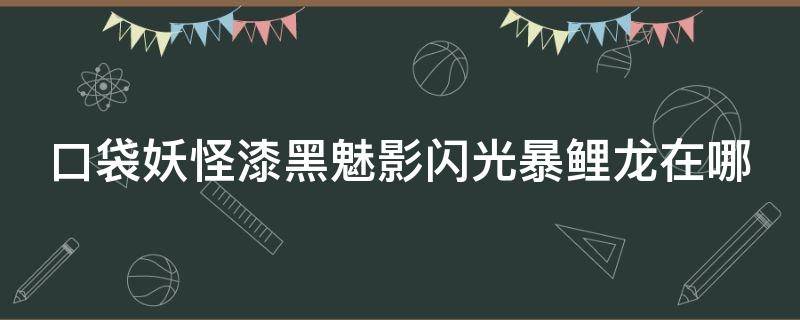 口袋妖怪漆黑魅影闪光暴鲤龙在哪（精灵宝可梦漆黑的魅影闪光暴鲤龙）