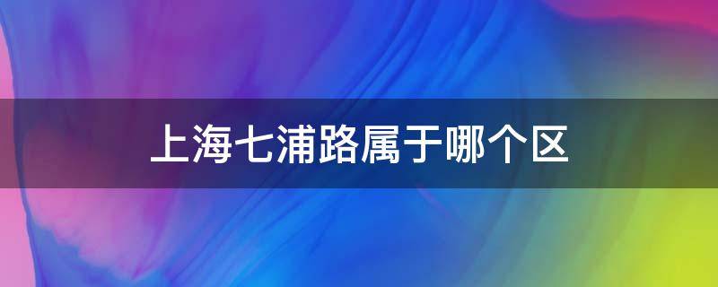 上海七浦路属于哪个区 上海七浦路属于哪一个区