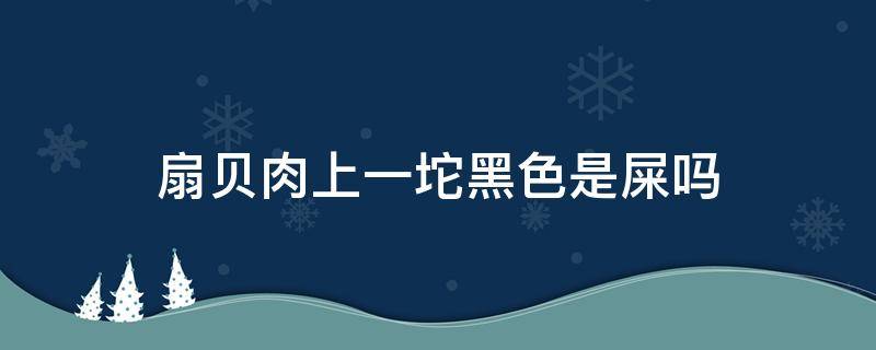 扇贝肉上一坨黑色是屎吗（扇贝后面一团黑色的是屎还是肉）