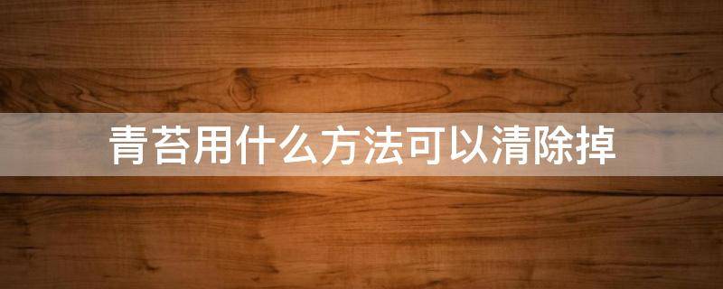 青苔用什么方法可以清除掉 青苔用什么方法可以清除掉?刍塘