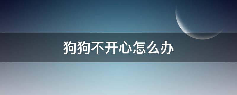 狗狗不开心怎么办（狗狗总是不开心的样子怎么办）