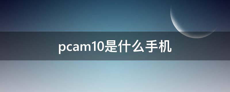 pcam10是什么手机 pcam00是什么型号的手机