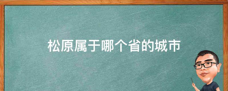 松原属于哪个省的城市（松原属于哪个省份的城市）