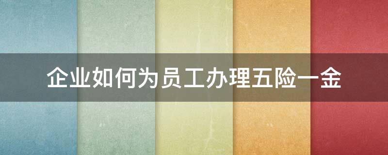 企业如何为员工办理五险一金（企业为员工办理五险一金的流程）