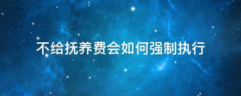 不给抚养费会如何强制执行 不给抚养费会强制执行吗