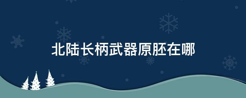 北陆长柄武器原胚在哪 星银矿石位置