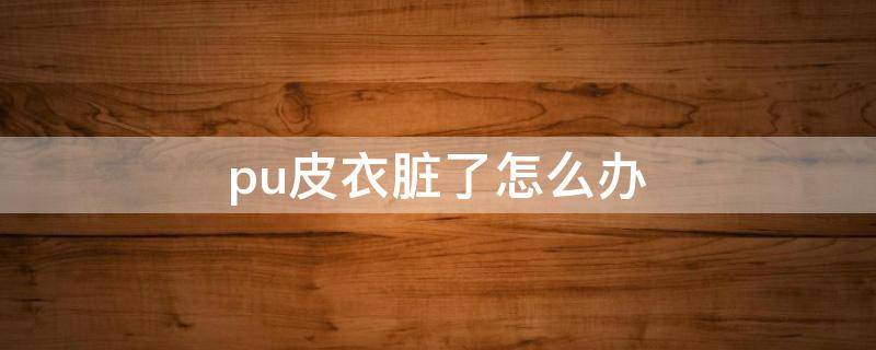 pu皮衣脏了怎么办 皮衣弄脏了怎么办