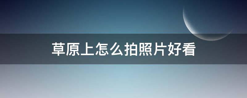 草原上怎么拍照片好看（草原照片怎么拍才好看）
