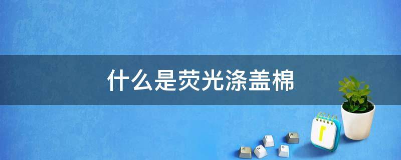 什么是荧光涤盖棉（荧光棉是什么意思）