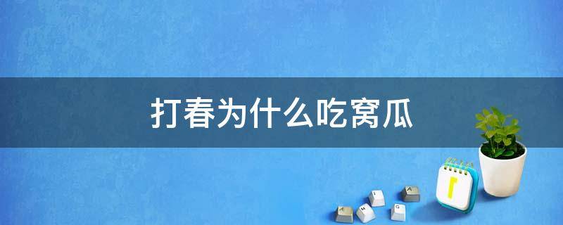 打春为什么吃窝瓜 立冬为什么吃南瓜