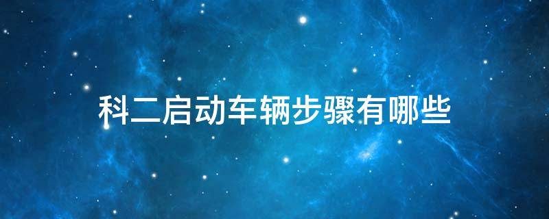 科二启动车辆步骤有哪些 科目二车辆怎么启动