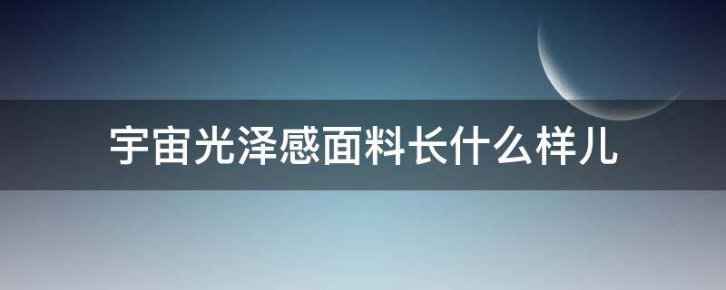 宇宙光泽感面料长什么样儿 面料的光泽