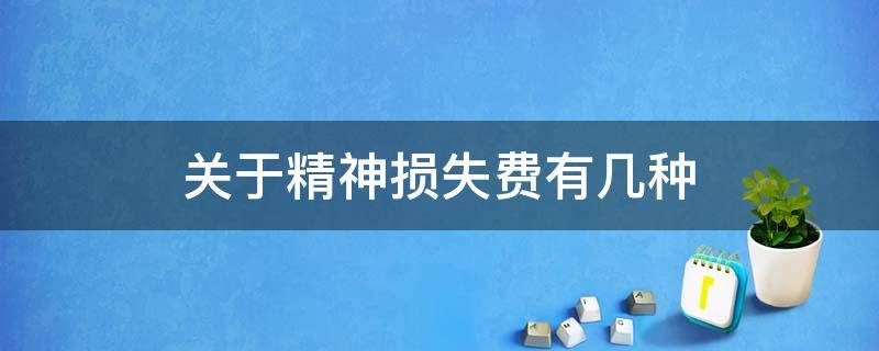 关于精神损失费有几种（精神损失费还有什么损失费）