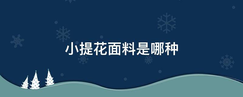 小提花面料是哪种（提花面料有哪些）