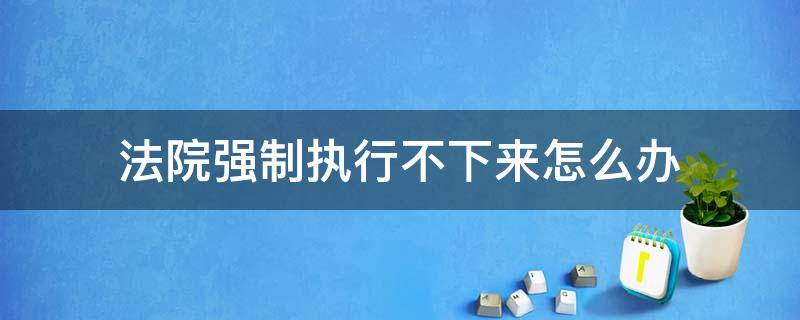 法院强制执行不下来怎么办（法院强制执行不下来有什么办法）