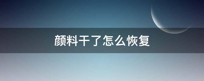 颜料干了怎么恢复（数字油画颜料干了怎么恢复）