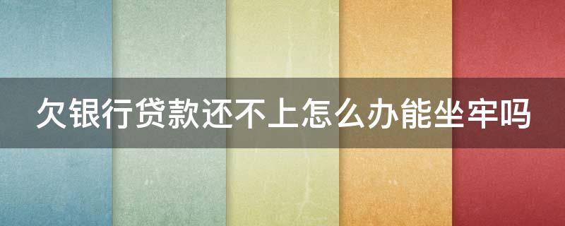 欠银行贷款还不上怎么办能坐牢吗（欠银行贷款还不上怎么办能坐牢吗知乎）