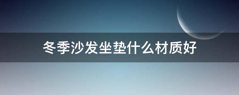冬季沙发坐垫什么材质好（冬天沙发垫买什么材质的好）
