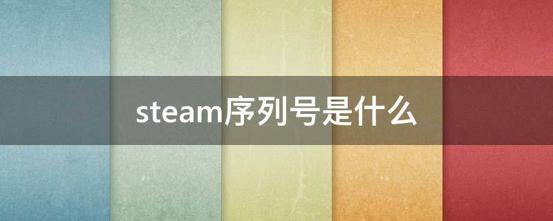 steam序列号是什么（steam序列号是什么意思）