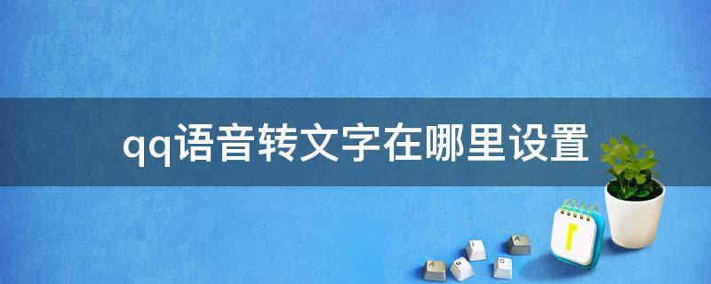 qq语音转文字在哪里设置（qq语音转文字功能怎么设置?）