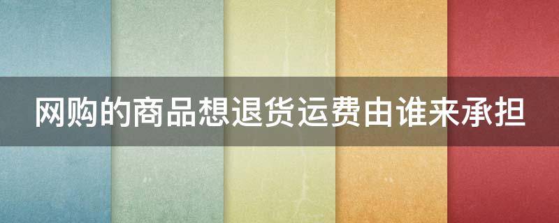 网购的商品想退货运费由谁来承担（网上买货退货运费谁出）