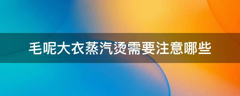 毛呢大衣蒸汽烫需要注意哪些（毛呢大衣可以用开水烫吗）