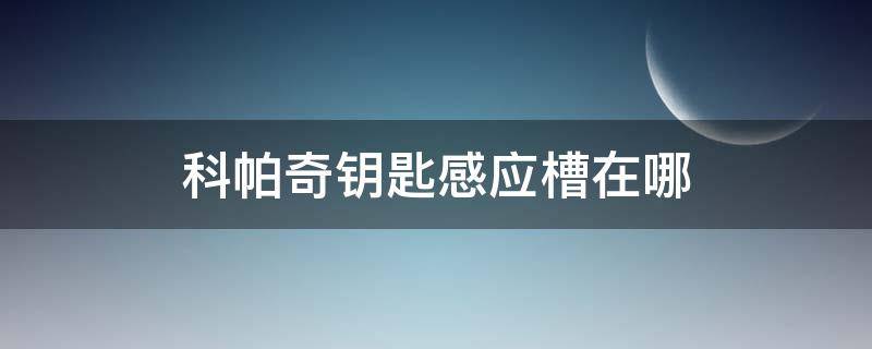 科帕奇钥匙感应槽在哪（科帕奇遥控钥匙感应槽）