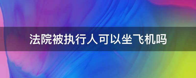 法院被执行人可以坐飞机吗（法院执行人员飞机可以坐吗）