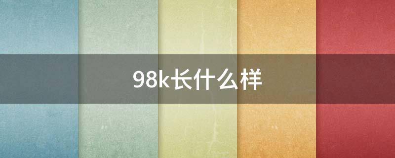 98k长什么样 98k长什么样子图片