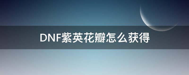 DNF紫英花瓣怎么获得（dnf紫英花瓣礼盒有什么用）