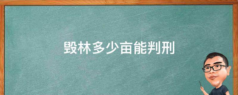 毁林多少亩能判刑 毁林几亩被判刑