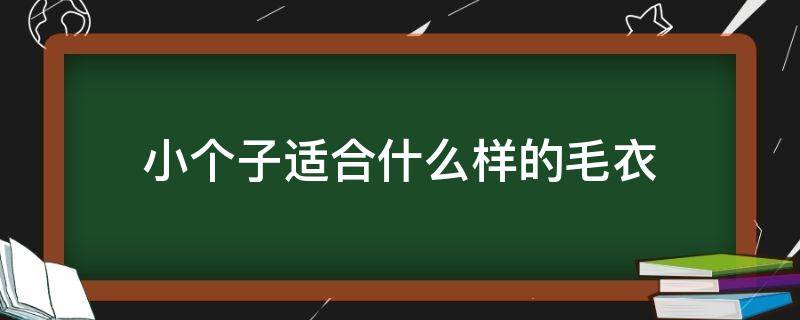 小个子适合什么样的毛衣（小个子毛衣怎么搭配）