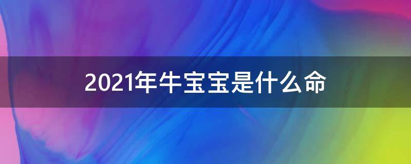 2021年牛宝宝是什么命（2021年牛宝宝是什么命运）