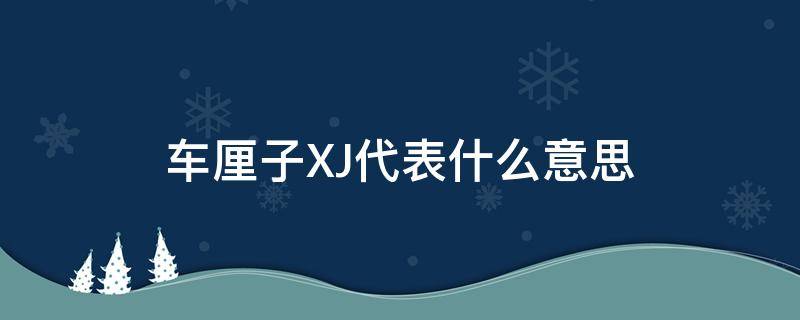 车厘子XJ代表什么意思（车厘子XJJN是什么意思）