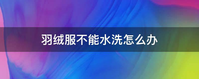 羽绒服不能水洗怎么办 羽绒服不可水洗怎么办