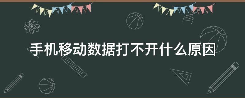 手机移动数据打不开什么原因 手机移动数据打不开什么原因华为