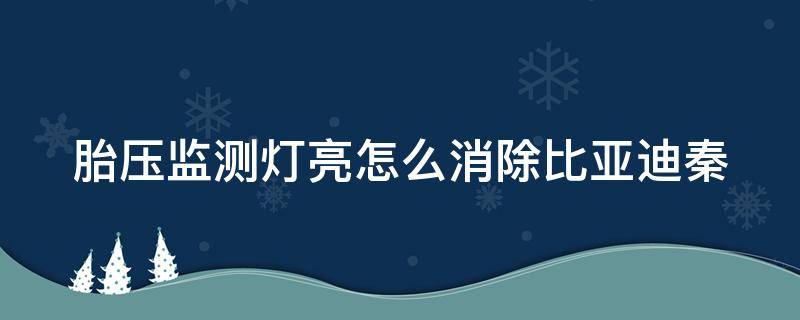 胎压监测灯亮怎么消除比亚迪秦 比亚迪秦胎压灯归零